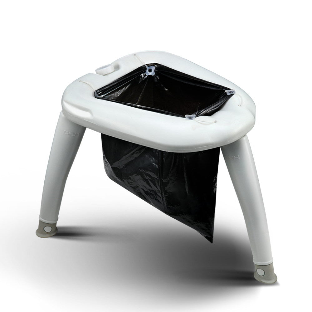 Weisshorn Portable Camping Toilet Folding Plastic White