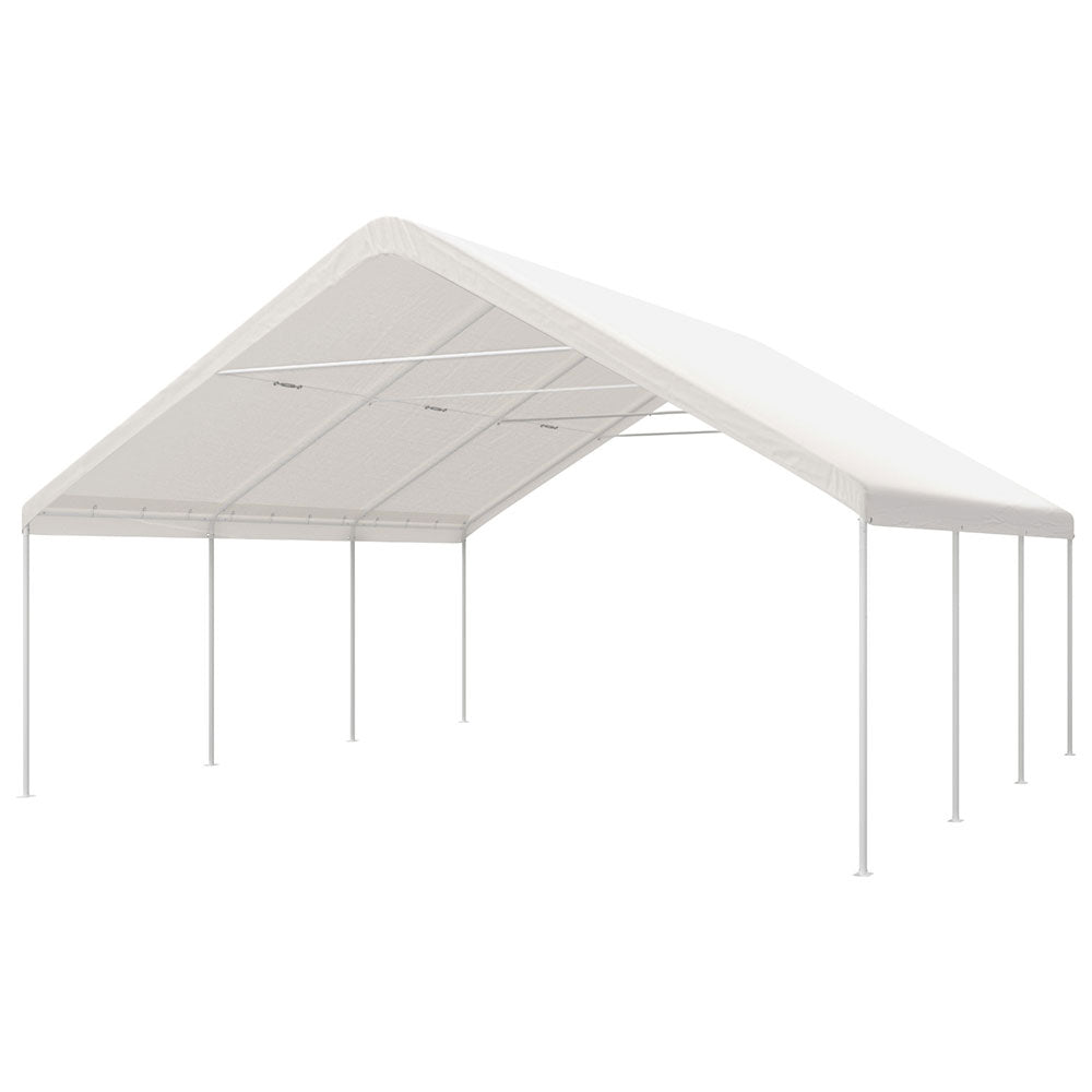Instahut 6x6m Steel Carport Kit White Portable Shelter