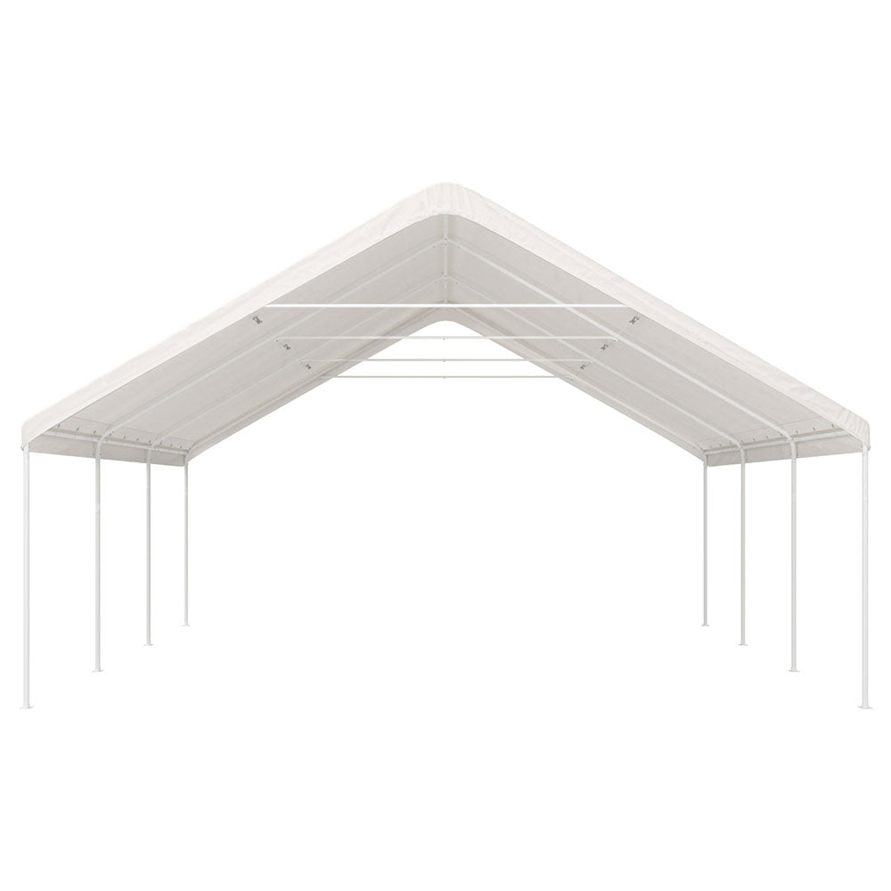 Instahut 6x6m Steel Carport Kit White Portable Shelter
