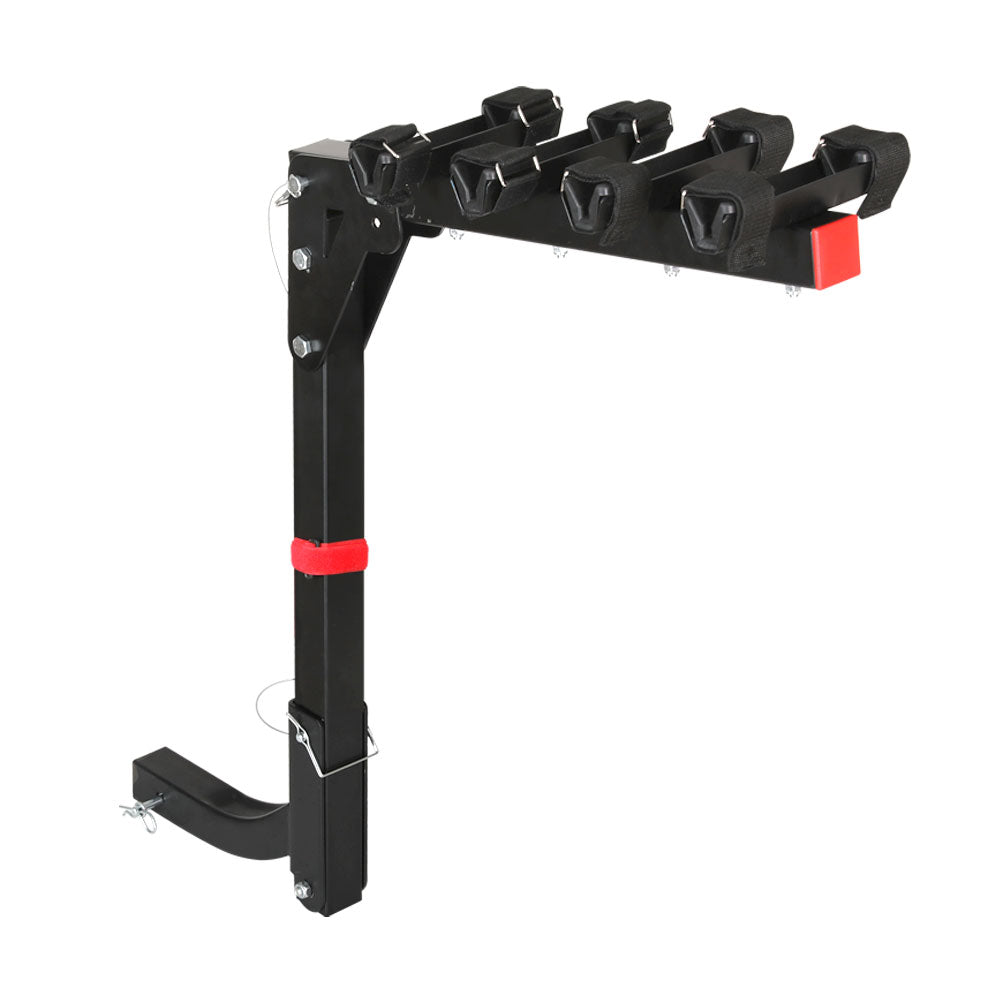 Giantz 4-Bike Carrier Rack Foldable 2" Hitch Mount Black