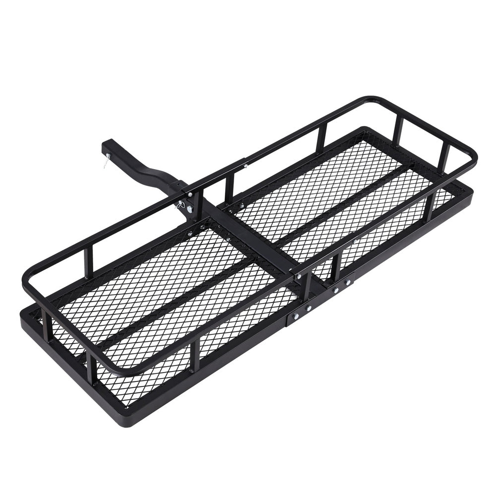 Giantz Foldable Hitch Cargo Basket Roof Rack 152cm Black