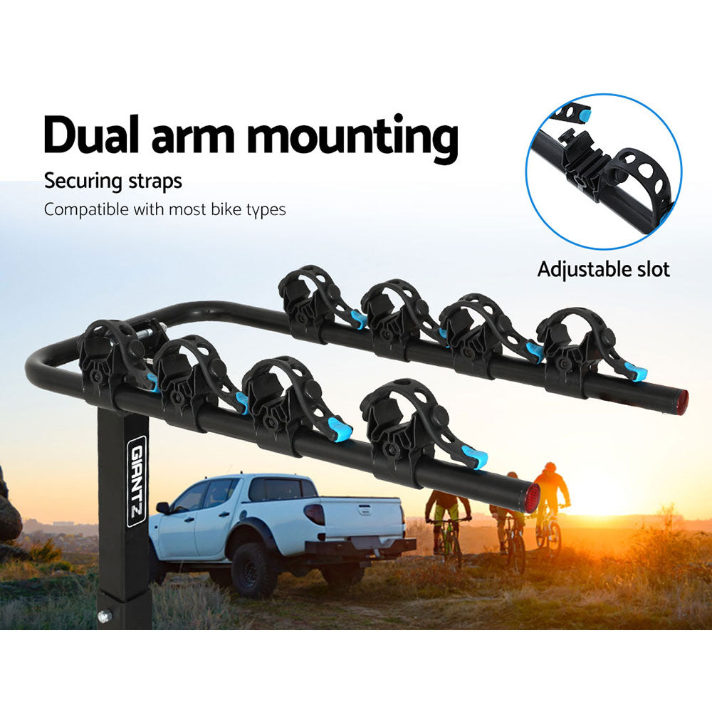 Giantz 4-Bike Carrier Rack Foldable Rear Hitch Mount Black