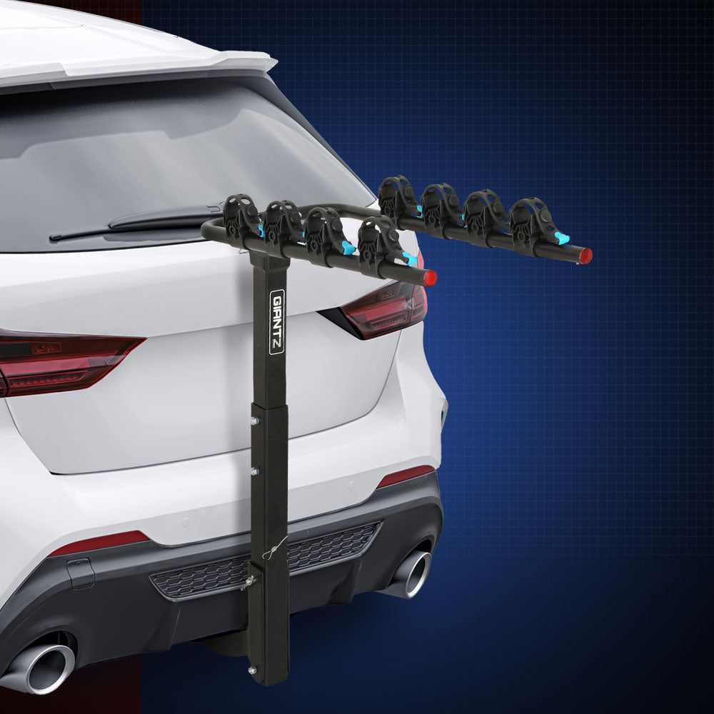 Giantz 4-Bike Carrier Rack Foldable Rear Hitch Mount Black