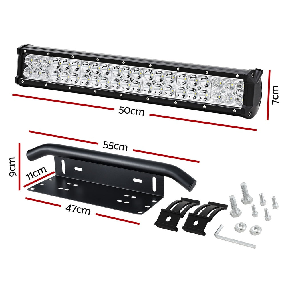 Giantz 20" LED Driving Light Bar Flood Spot Offroad Truck