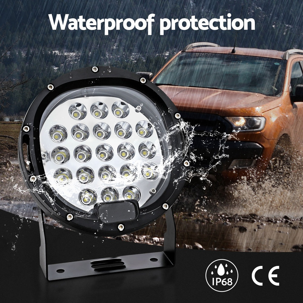 Giantz 7 Inch LED Driving Lights Flood Spot Car Truck SUV 12V 24V