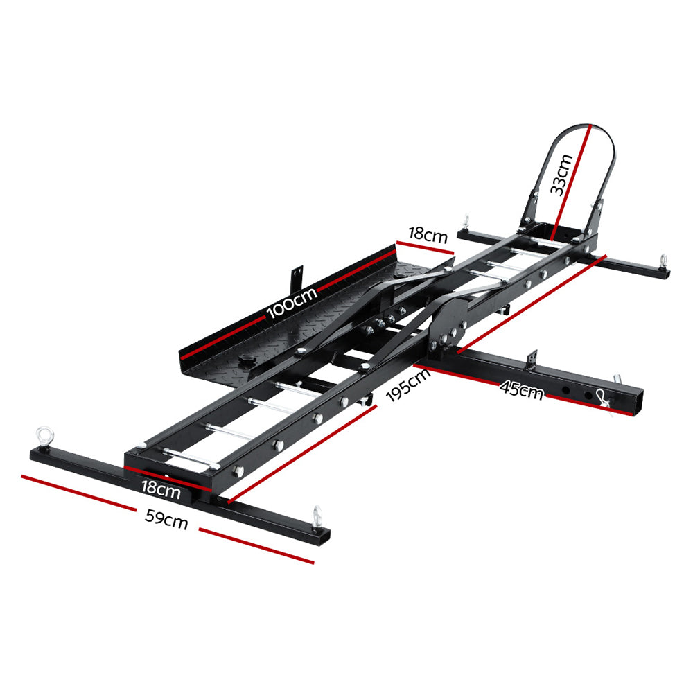 Giantz Motorcycle Carrier Rack 2" Towbar Steel Black