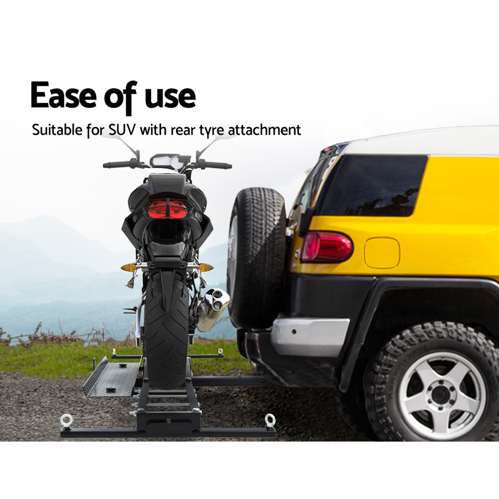 Giantz Motorcycle Carrier Rack 2" Towbar Steel Black