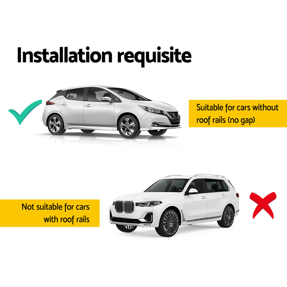 Universal 145cm Aluminium Car Roof Racks Black