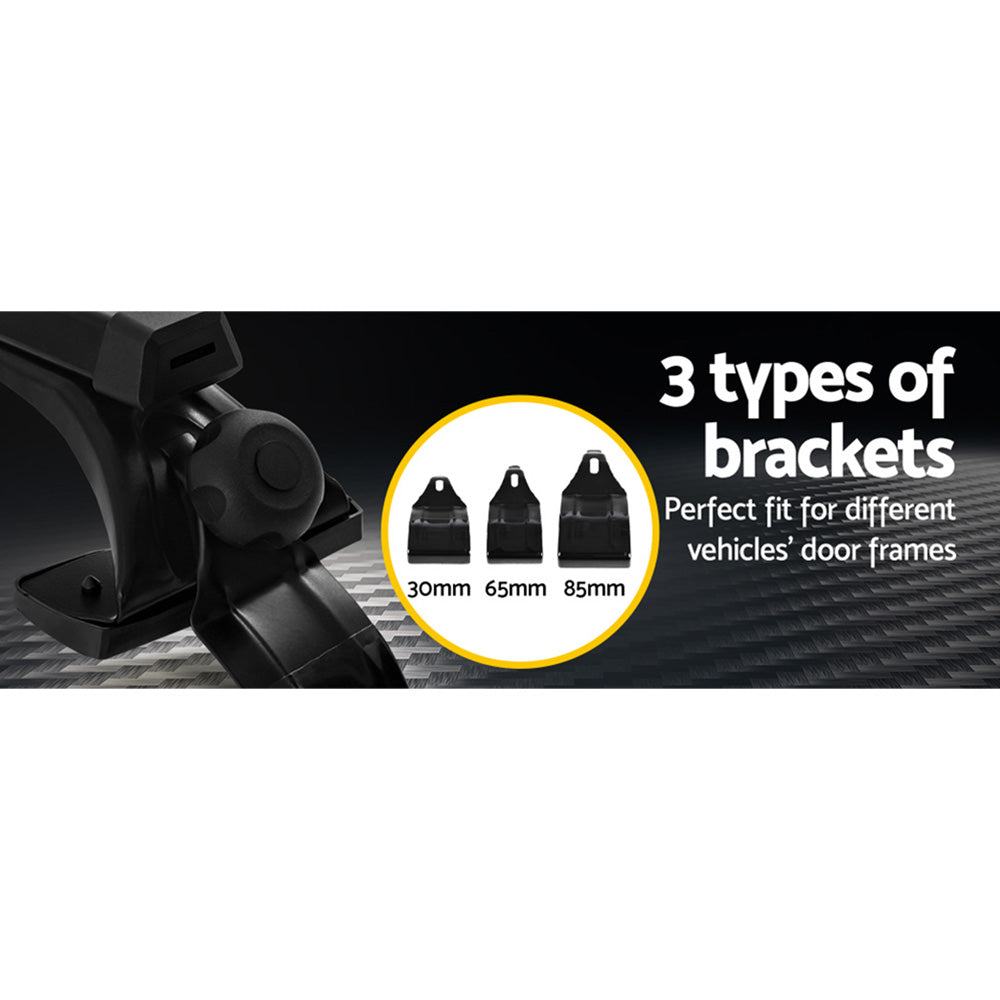 Universal 145cm Aluminium Car Roof Racks Black