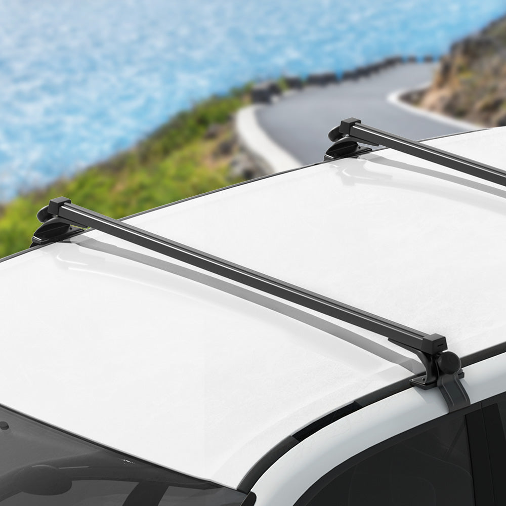 Universal 145cm Aluminium Car Roof Racks Black