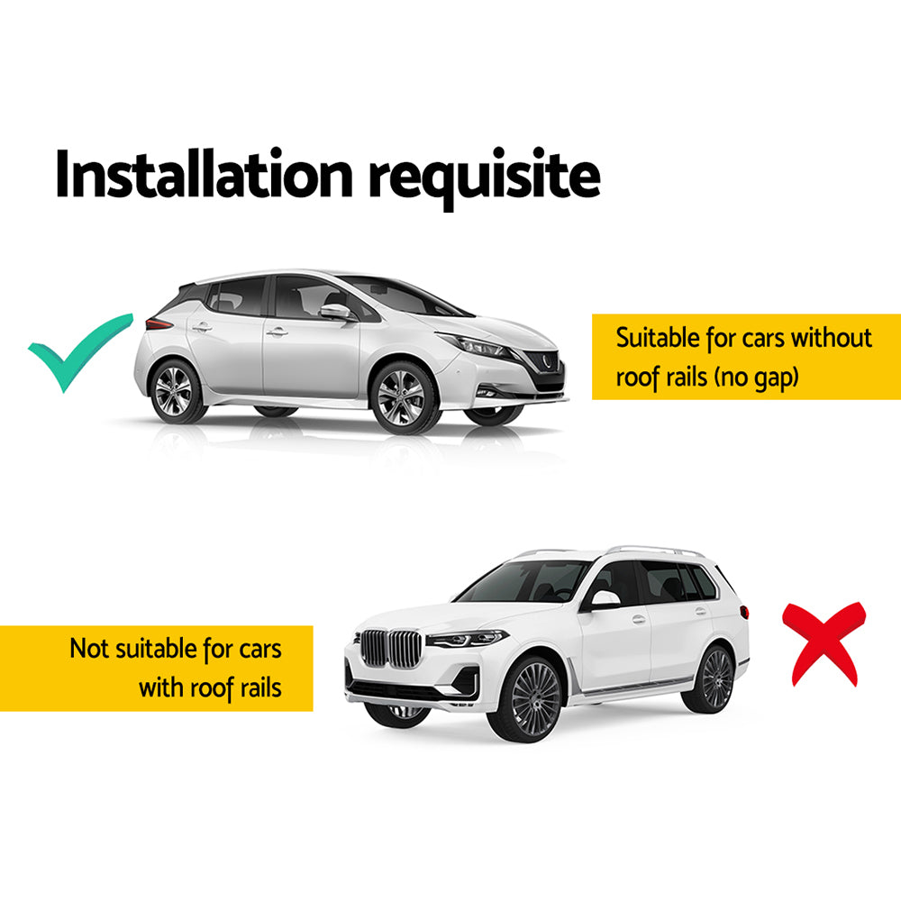 Universal 145cm Aluminium Car Roof Racks Silver