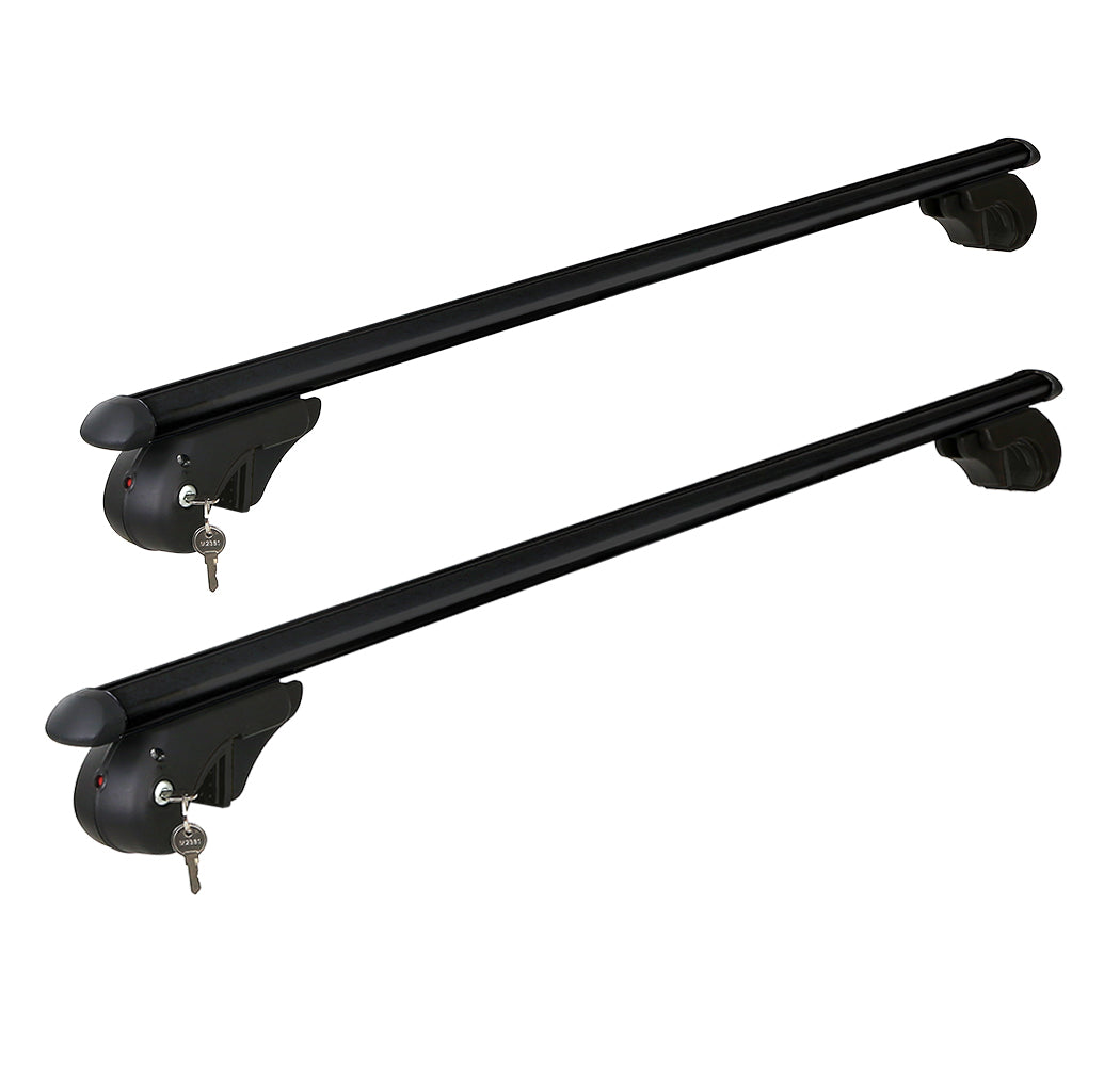 Universal Car Roof Rack Adjustable 108cm Aluminium Cross Bars Black