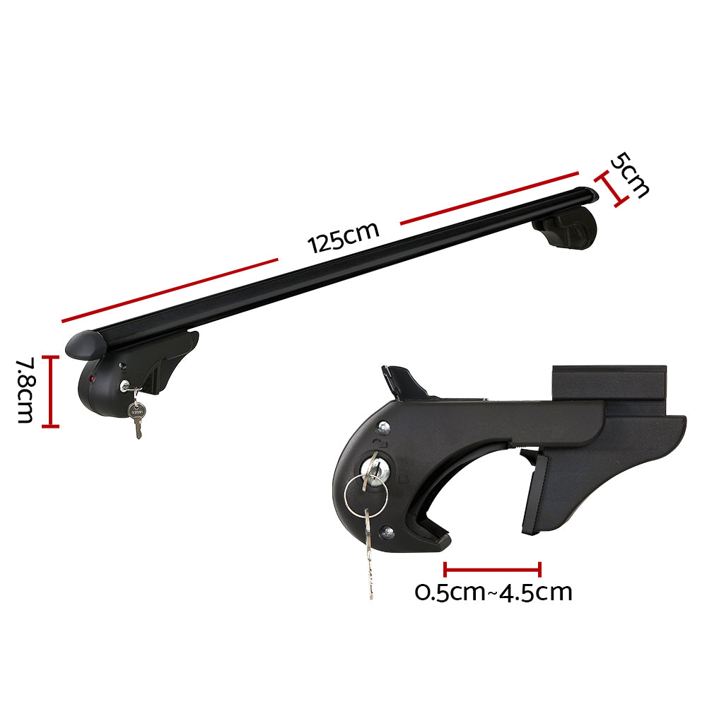 Universal 108cm Aluminium Car Roof Racks Black