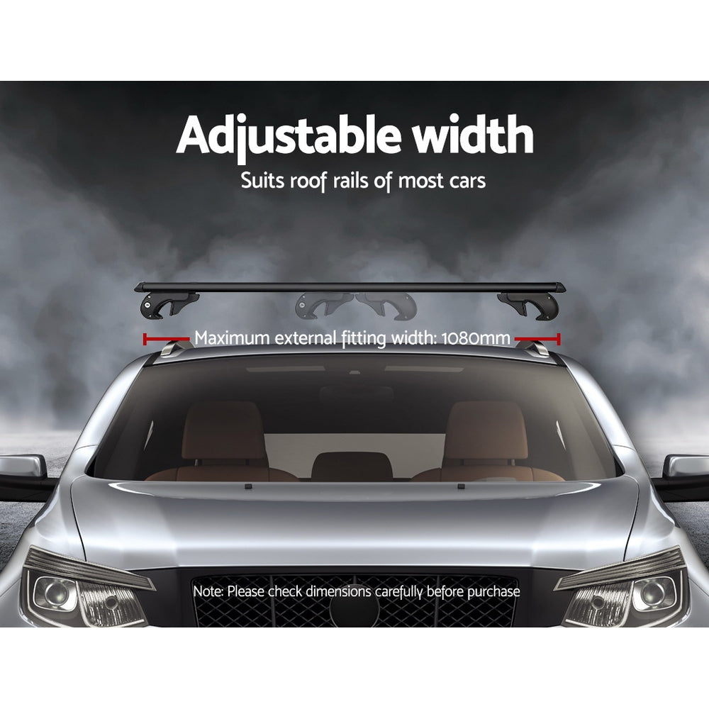 Universal 108cm Aluminium Car Roof Racks Black