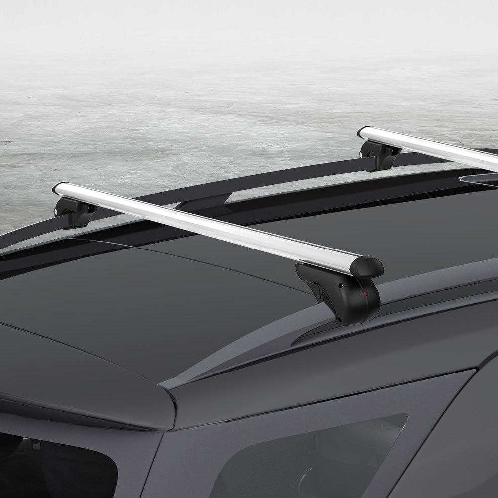 Universal 123cm Aluminium Car Roof Racks Adjustable Silver