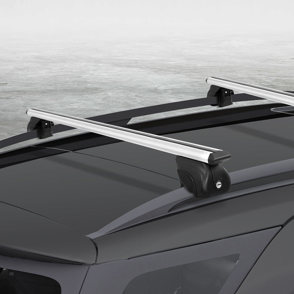 Universal 111cm Car Roof Racks Aluminium Cross Bars Silver