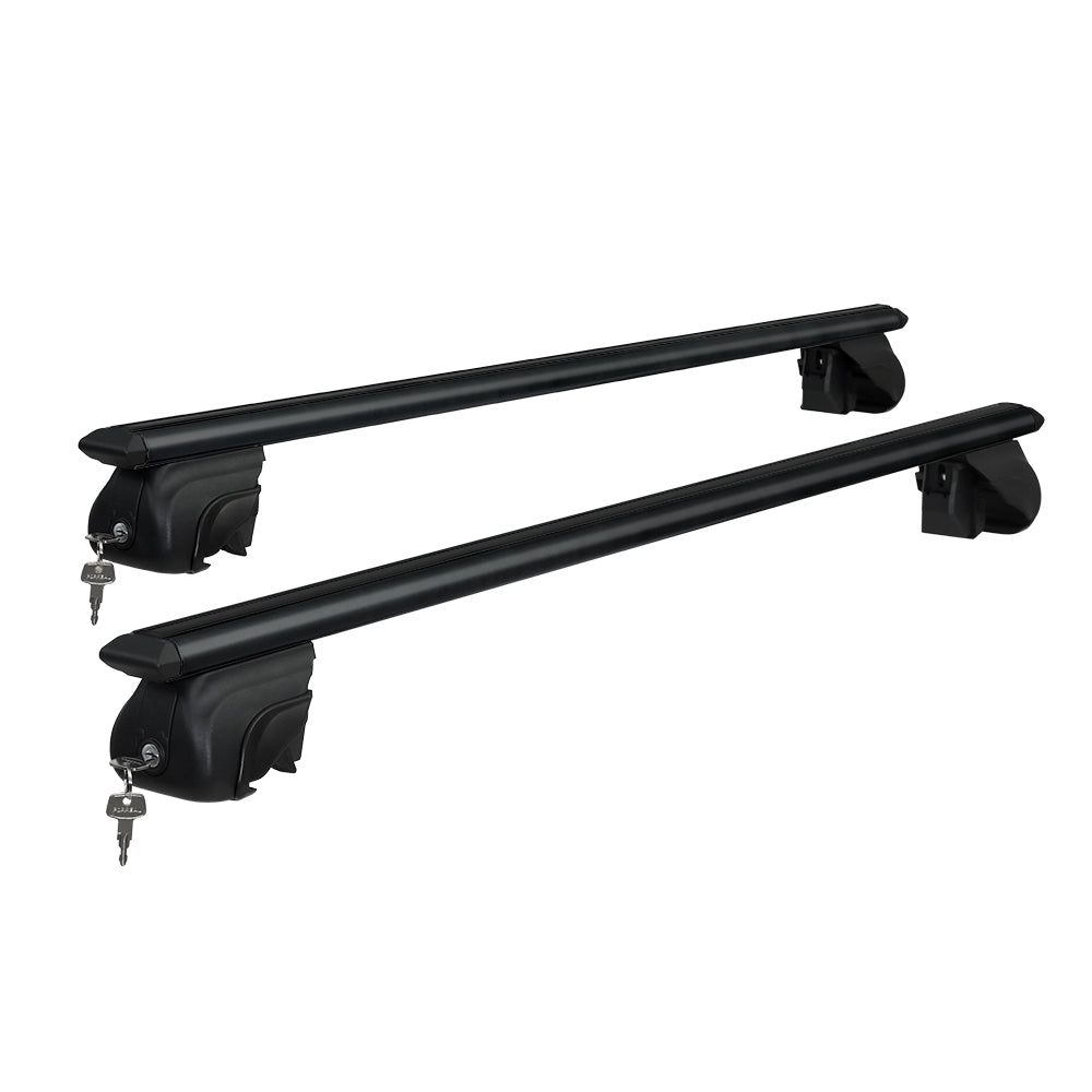 Universal Car Roof Rack Aluminium Cross Bars 126cm Black
