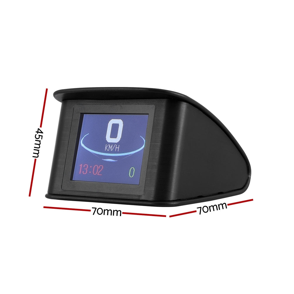 Giantz Universal Car GPS Speedometer HUD Overspeed Alarm Black