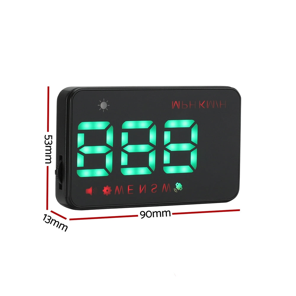 Giantz Universal Car GPS Speedometer HUD Display Black