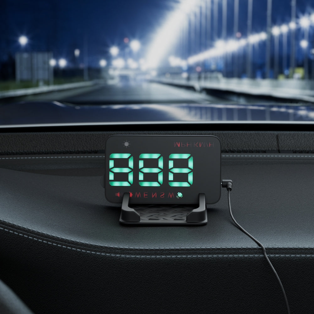 Giantz Universal Car GPS Speedometer HUD Display Black