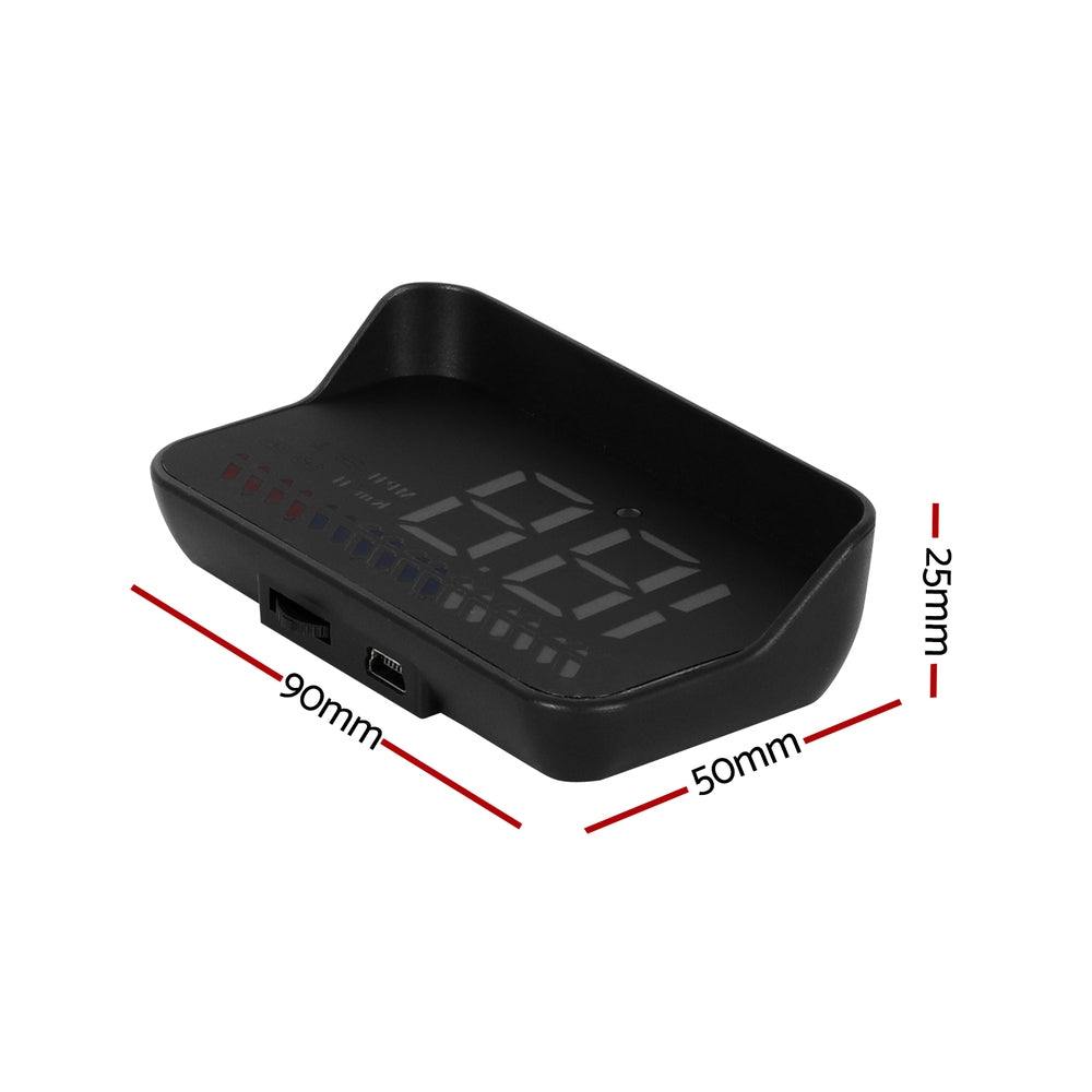 Giantz Universal Car GPS Speedometer OBD HUD Overspeed Alarm Black