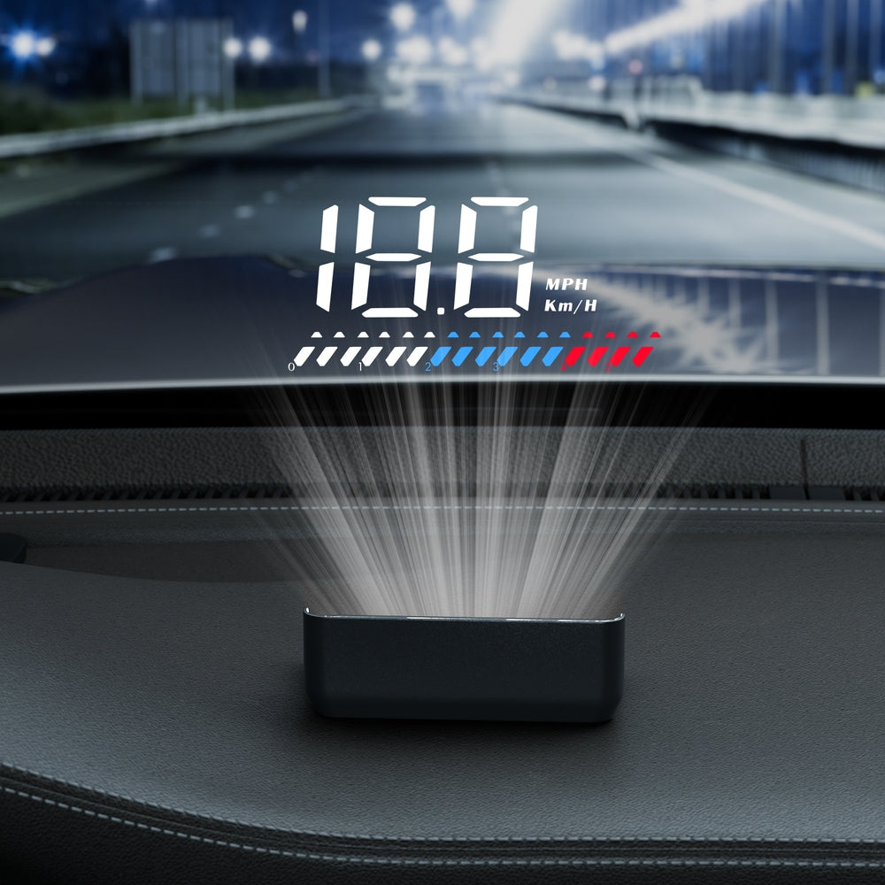 Giantz Universal Car GPS Speedometer OBD HUD Overspeed Alarm Black