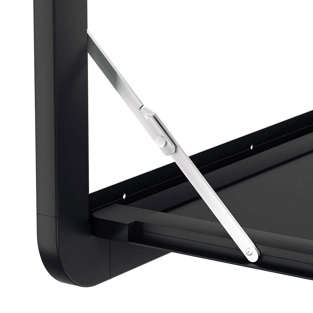 Weisshorn 800x450mm Folding Caravan Table Lockable Black
