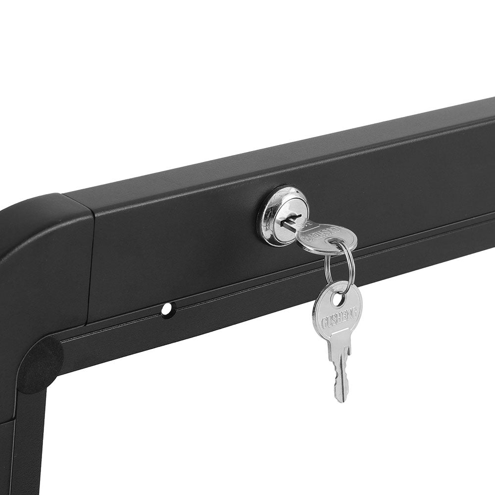 Weisshorn 800x450mm Folding Caravan Table Lockable Black