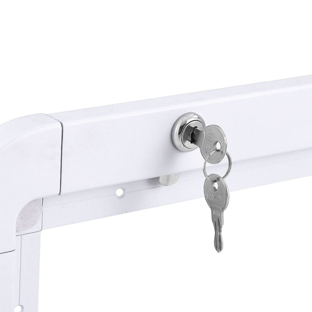 Weisshorn 800x450mm Folding Caravan Table Lockable White