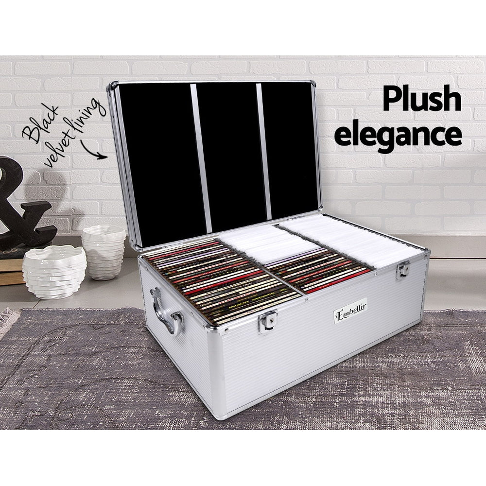 Embellir 500-Disc Aluminium CD/DVD Storage Case Silver