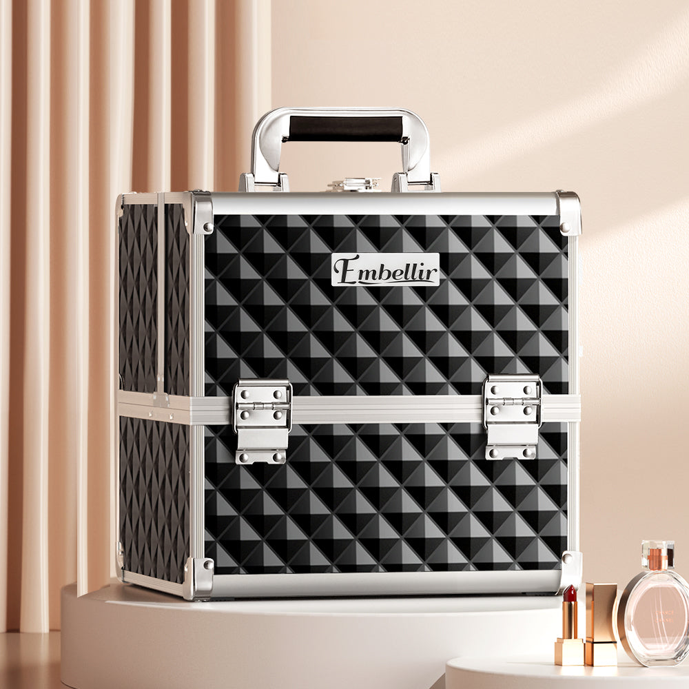 Embellir Large Makeup Case Beauty Organiser Diamond Black