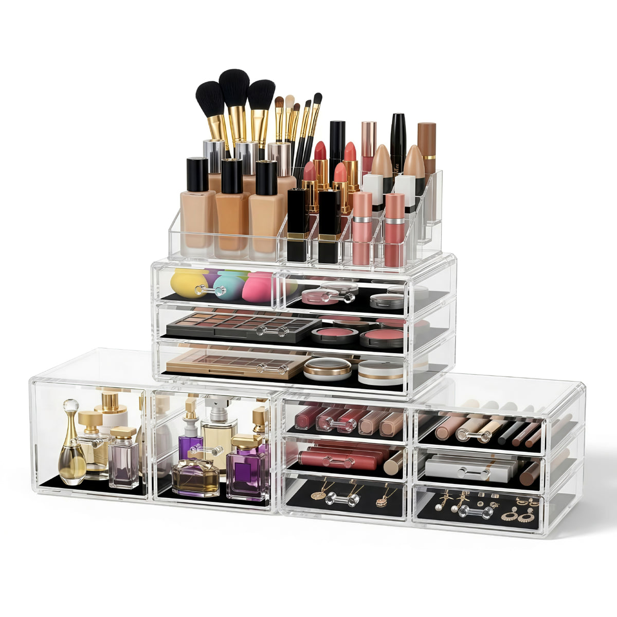 Embellir Acrylic Makeup Organiser 12 Drawer Jewellery Holder