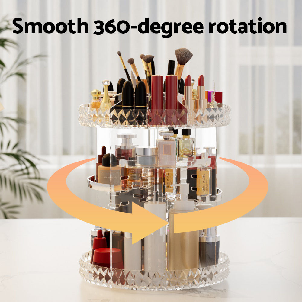 Embellir Acrylic Rotating Makeup Organiser Clear