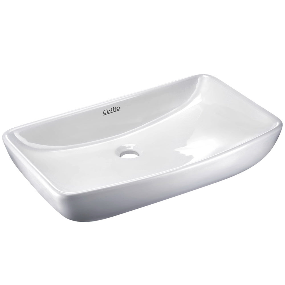 Cefito 60x38cm Bathroom Vanity Sink Ceramic Basin White
