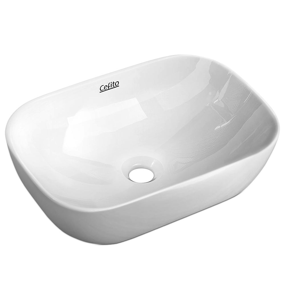 Cefito 46x33cm Oval Ceramic Vanity Basin White