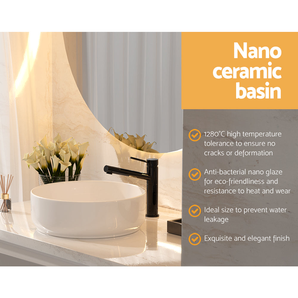 Cefito 35cm Ceramic Vanity Basin Round White