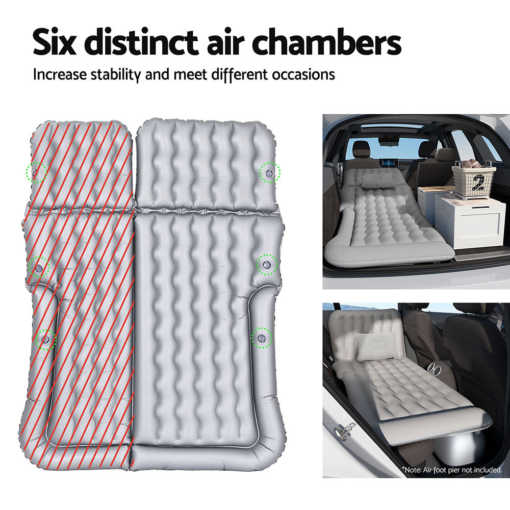 Weisshorn Inflatable SUV Camping Mattress 175x130 Grey