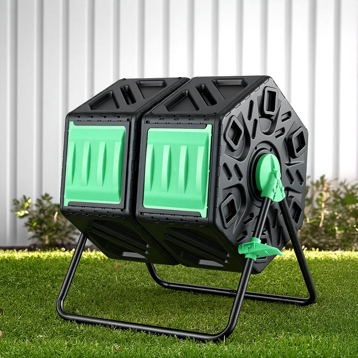 Gardeon Dual-Chamber Compost Bin 130L Rotating Tumbler