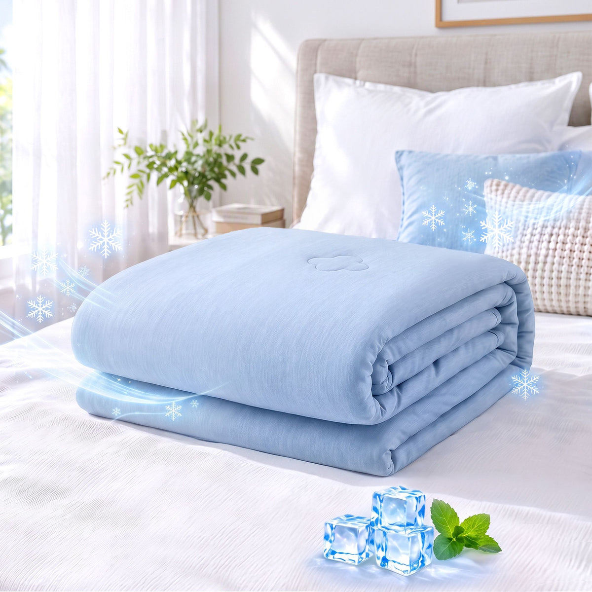 Giselle Cooling Blanket Single 140cm x 210cm Summer Quilt