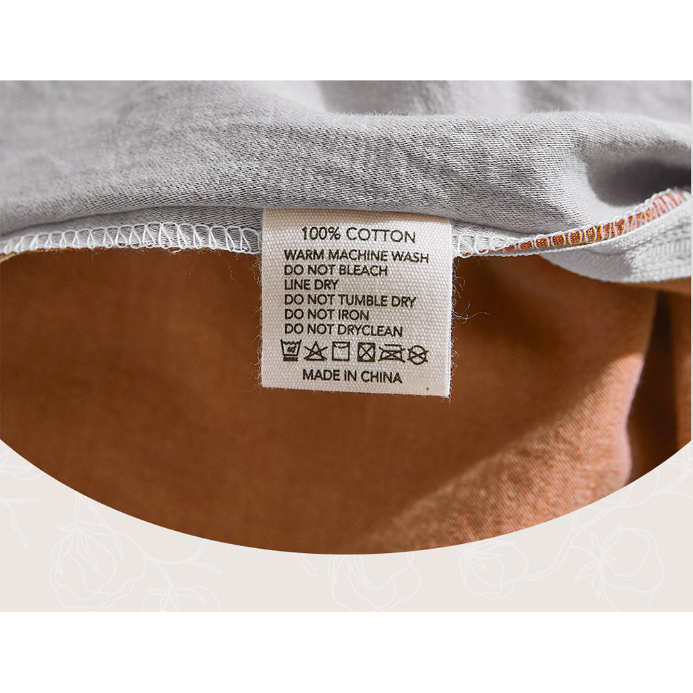 Cosy Club Double Bed Sheets Set Cotton Orange Brown