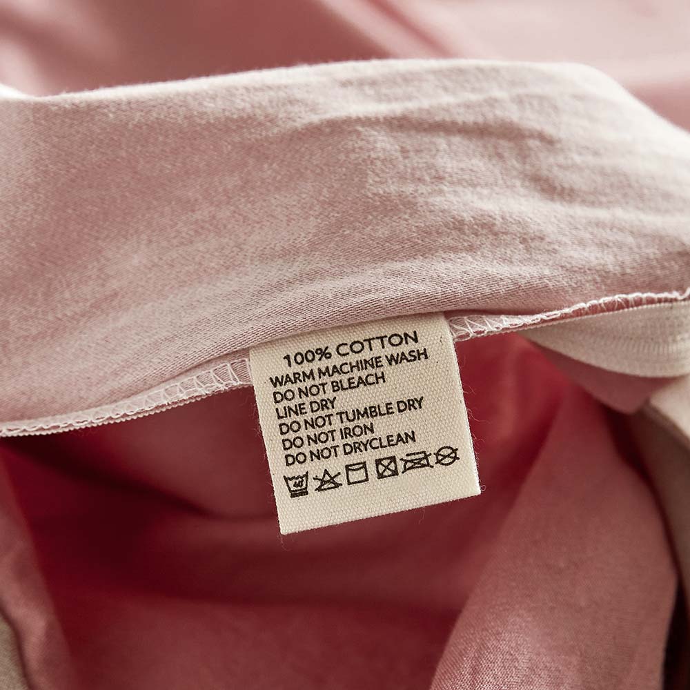 Cosy Club Double Cotton Bed Sheets Set Pink Brown