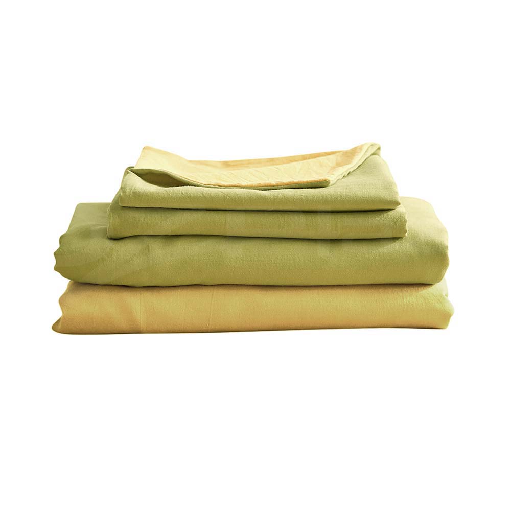 Cosy Club Single Bed Sheets Set Cotton Yellow