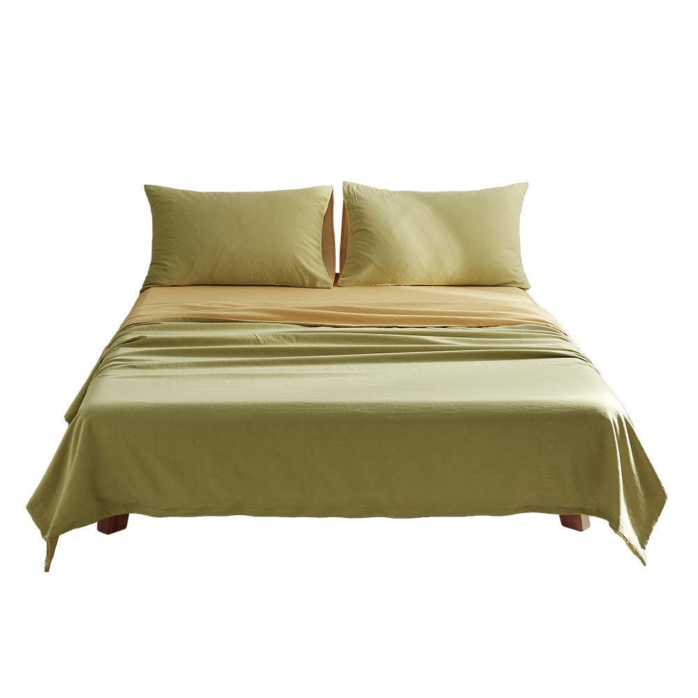 Cosy Club Single Bed Sheets Set Cotton Yellow