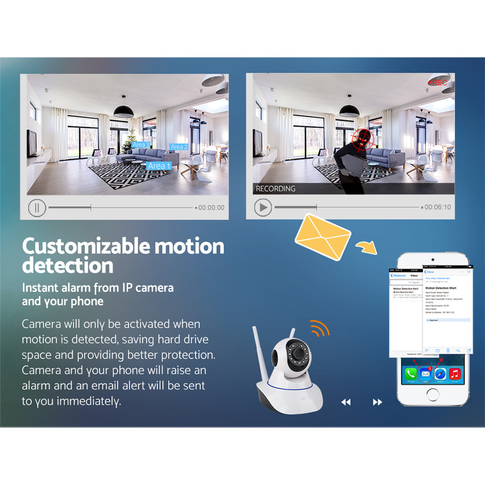 UL-Tech 1080P Wireless IP Security Camera White