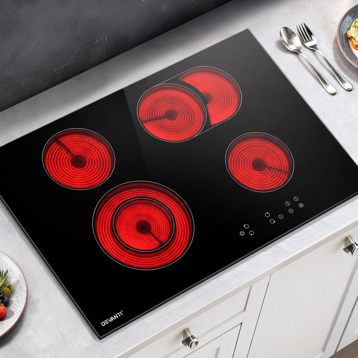 Devanti 77cm Built-in Electric Ceramic Cooktop