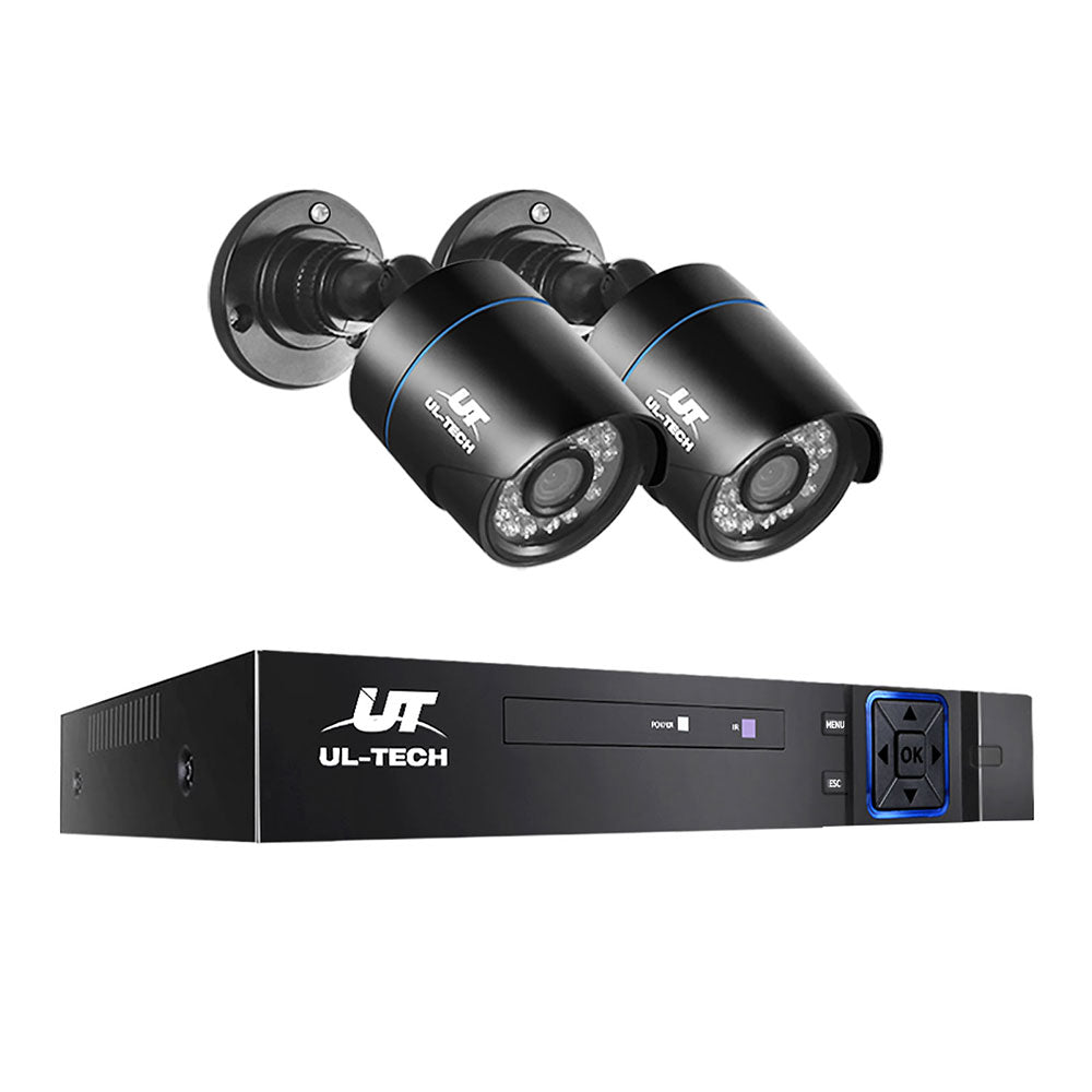UL-TECH 1080P Security Camera System 4CH DVR with 2 Bullet Cameras
