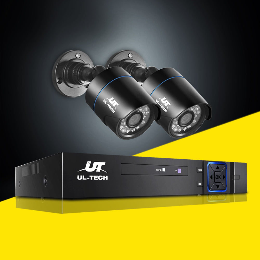 UL-Tech 4CH DVR 1080p CCTV Security System 2 Cameras