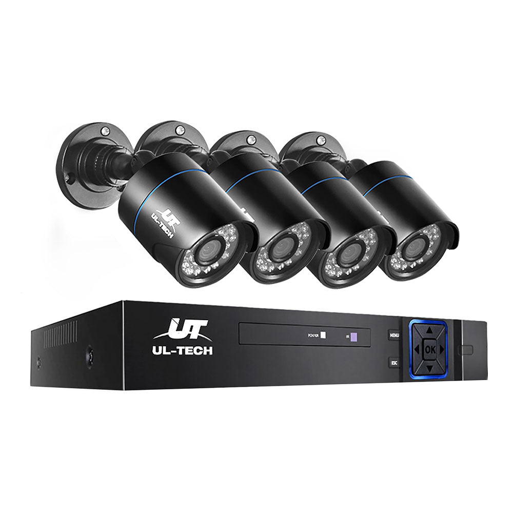 UL-Tech 4CH 1080p CCTV Security System 4 Cameras Night Vision