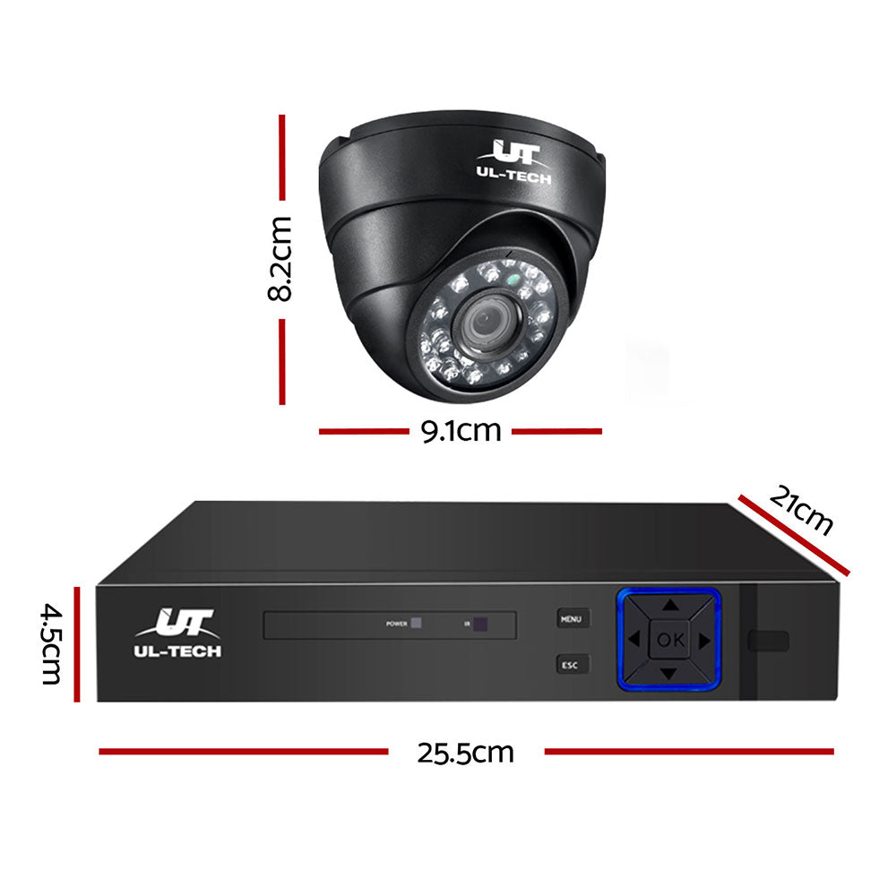 UL-Tech 4CH 1080p CCTV Security System Indoor Cameras Motion Detection