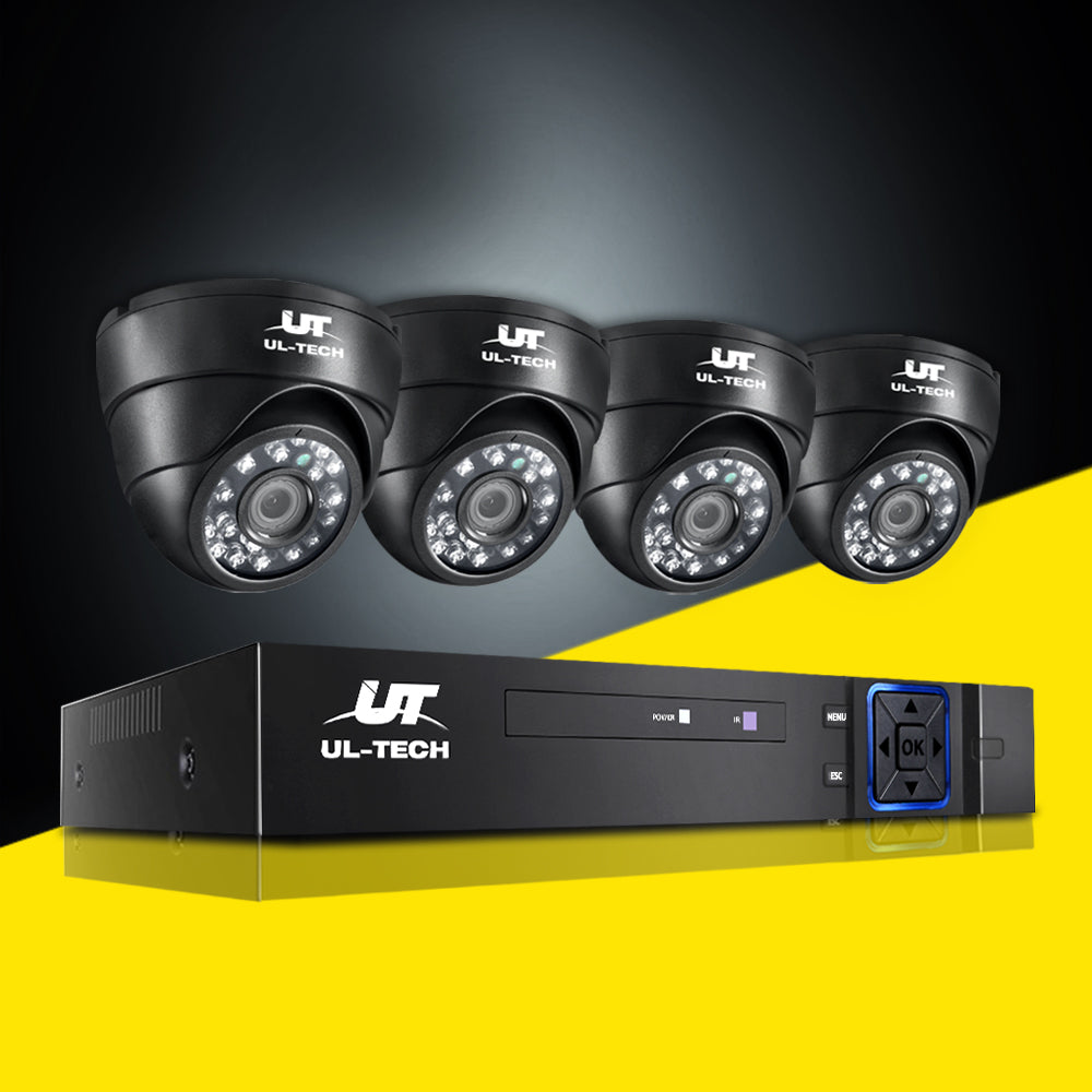 UL-Tech 4CH 1080p CCTV Security System Indoor Cameras Motion Detection